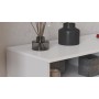 Тумба під телевізор Кентук Ferrum-decor 45x139x38 Чорний метал ДСП Білий 16 мм (FRD-106733)