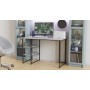 Стол письменный Кевин Ferrum-decor 75x140x70 Черный металл ДСП Бетон 16 мм (FRD-106573)