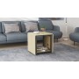 Стол журнальный трансформер Куб Комбо Ferrum-decor 540x532x500 Черный металл ДСП - Дуб Сонома 16 мм (FRD-105153)