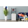 Стол-тумба трансформер Смарт 4/1 с этажеркой Ferrum-decor 1430x1450x500 Черный металл ДСП Белое 16 мм (FRD-105123)