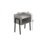 Тумба модульна Ferrum-decor Джузі 540x450x320 метал Чорний ДСП Бетон 16 мм (FRD-102974)