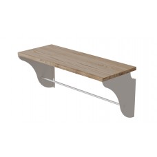 Настінна полиця Ferrum-decor Комфі 260x500x240 метал Білий ДСП Дуб Сан-Марино 16 мм (FRD-102724)