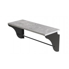 Настінна полиця Ferrum-decor Комфі 260x700x240 метал Чорний ДСП Бетон 16 мм (FRD-102764)