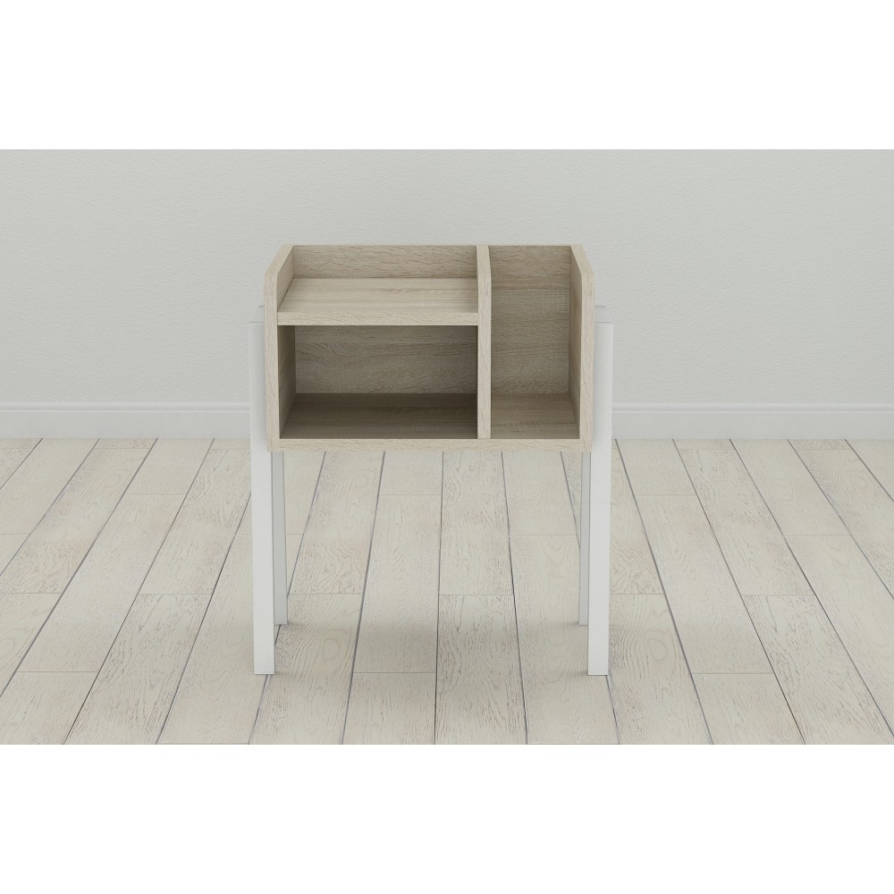 Тумба модульна Ferrum-decor Амелі 540x450x320 метал Білий ДСП Сонома 16 мм (FRD-103014)