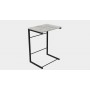 Столик приставний Террі Ferrum-decor 650x440x330 Чорний метал ДСП Бетон 16 мм (FRD-104654)