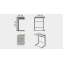 Столик приставний Террі Ferrum-decor 650x440x330 Чорний метал ДСП Бетон 16 мм (FRD-104654)
