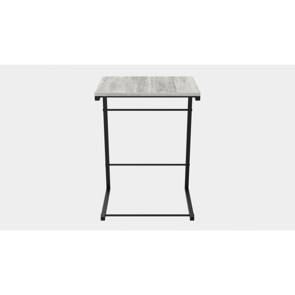 Столик приставний Террі Ferrum-decor 650x440x330 Чорний метал ДСП Бетон 16 мм (FRD-104654)