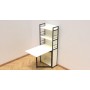 Стол книжка с этажеркой Практик 2 Ferrum-decor 1555x640x990 Черный металл ДСП Белое 16 мм (FRD-104625)