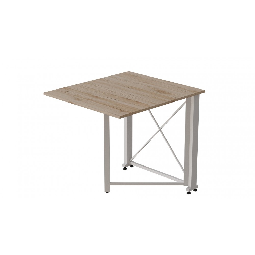 Стіл-книга трансформер Оріон 1 Ferrum-decor 750x810x730 Білий метал ДСП Дуб Сан-Марино 16 мм (FRD-104605)