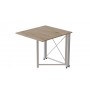 Стіл-книга трансформер Оріон 1 Ferrum-decor 750x810x730 Білий метал ДСП Дуб Сан-Марино 16 мм (FRD-104605)