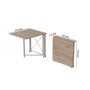 Стіл-книга трансформер Оріон 1 Ferrum-decor 750x810x730 Білий метал ДСП Дуб Сан-Марино 16 мм (FRD-104605)