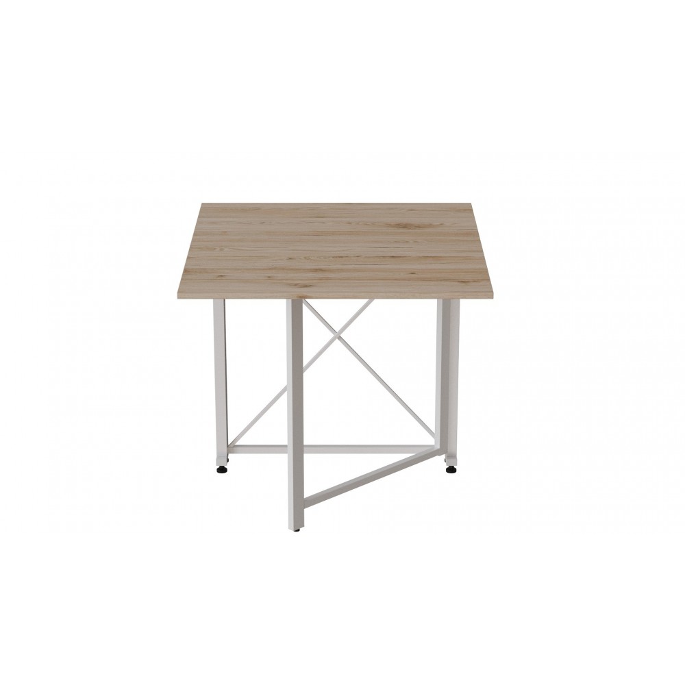 Стіл-книга трансформер Оріон 1 Ferrum-decor 750x810x730 Білий метал ДСП Дуб Сан-Марино 16 мм (FRD-104605)