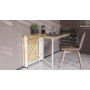 Стол-книжка трансформер Орион 2 Ferrum-decor 750x1520x730 Белый металл ДСП Дуб Артизан 16 мм (FRD-104595)