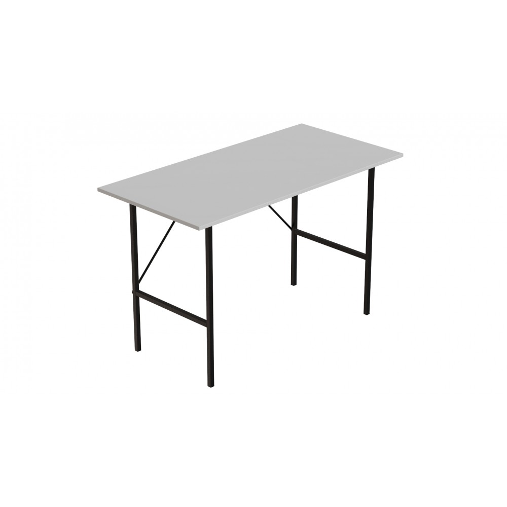 Стол письменный Line Тайм Ferrum-decor 750x1200x600 Черный металл ДСП Белое 16 мм (FRD-104885)