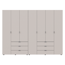Комплект шаф для одягу Doros Гелар (2 шт.) 271,2х49,5х203,4 см Кашемір (DRS-011242)