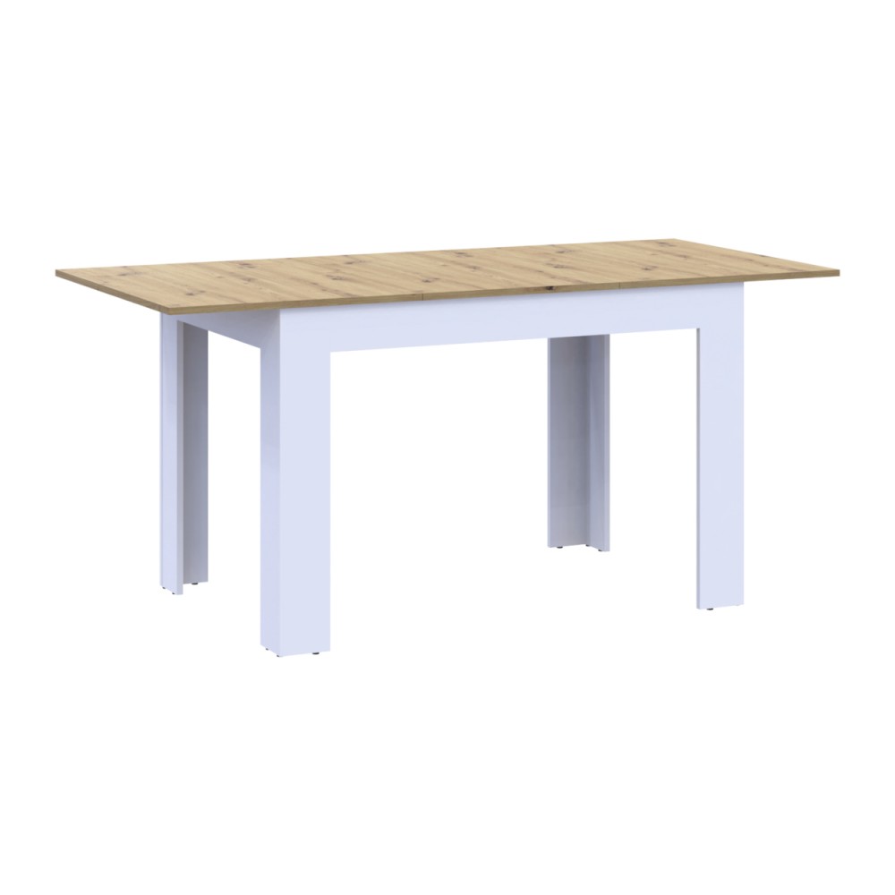 Стол в кухню Doros Флинт 120(170)х80х78 см Белый/Дуб артизан (DRS-011442)