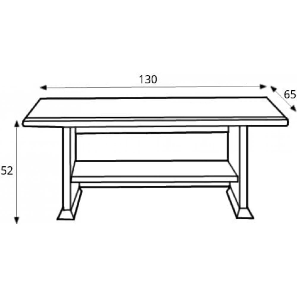 Стіл журнальний Гербор Соната 130 Каштан (GRB-1277)