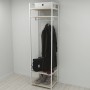 Шафа Гардероб Уні секція 2 серії Конект Ferrum-decor 220x60x50см Білий метал ДСП Дуб Сонома 32 мм (FRD-104545)