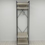 Шкаф Гардероб Уни секция 2 серии Конект Ferrum-decor 220x60x50см Черный металл ДСП Дуб Сонома 32 мм (FRD-104537)
