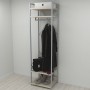 Шкаф Гардероб Уни секция 2 серии Конект Ferrum-decor 220x60x50см Серый металл ДСП Дуб Сонома 32 мм (FRD-104541)