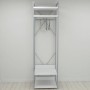 Шкаф Гардероб Уни секция 2 серии Конект Ferrum-decor 220x60x50см Серый металл ДСП Белый 32 мм (FRD-104539)