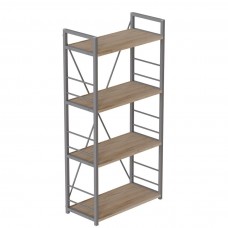Етажерка 4/60 Ferrum-decor Серії Конект 120x60x28 сірий ДСП Дуб Сан-Марино 16мм (FRD-104249)