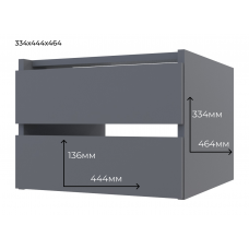 Блок ящиків для шафи-купе Doros G-Caiser Графіт 44,8х42х33,6 см (DRS-011273)