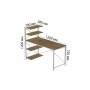 Компьютерный стол Ferrum-decor Джек 75x120x70 Белый ДСП Артизан (FRD-105407)