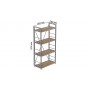 Етажерка 4/60 Ferrum-decor Серії Конект 120x60x28 сірий ДСП Дуб Сан-Марино 16мм (FRD-104249)