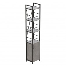 Етажерка 4/34 Ferrum-decor Серії Конект з тумбою 179x34x28 Чорний ДСП Бетон (FRD-104469)