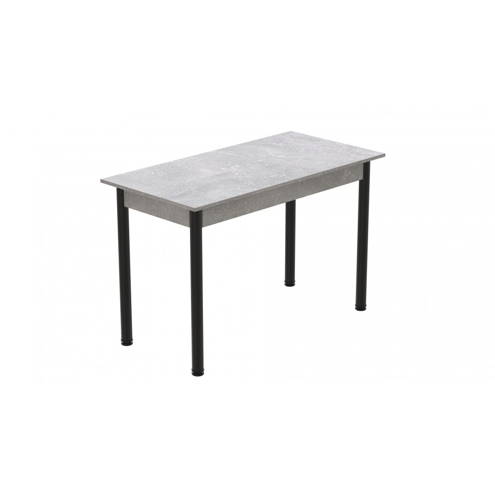 Стол кухонный Ferrum-decor Бенита 75x120x70 Черный ДСП Бетон 16мм (FRD-105569)