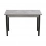 Стол кухонный Ferrum-decor Бенита 75x120x70 Черный ДСП Бетон 16мм (FRD-105569)