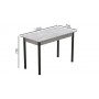 Стол кухонный Ferrum-decor Бенита 75x120x70 Черный ДСП Бетон 16мм (FRD-105569)