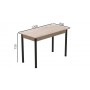 Стол кухонный Ferrum-decor Бенита 75x120x80 Черный ДСП Сан-Марино 16мм (FRD-105649)