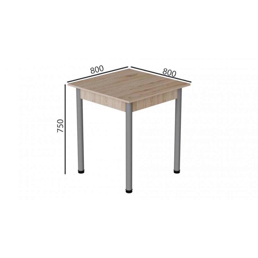 Стіл кухонний Ferrum-decor Агата 75x90x90 Сірий ДСП Сан-Марино 16мм (FRD-105639)