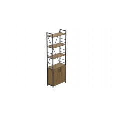 Этажерка 4/60 Ferrum-decor Серии Конект с тумбой 179x60x28 Черный ДСП Артизан (FRD-104489)