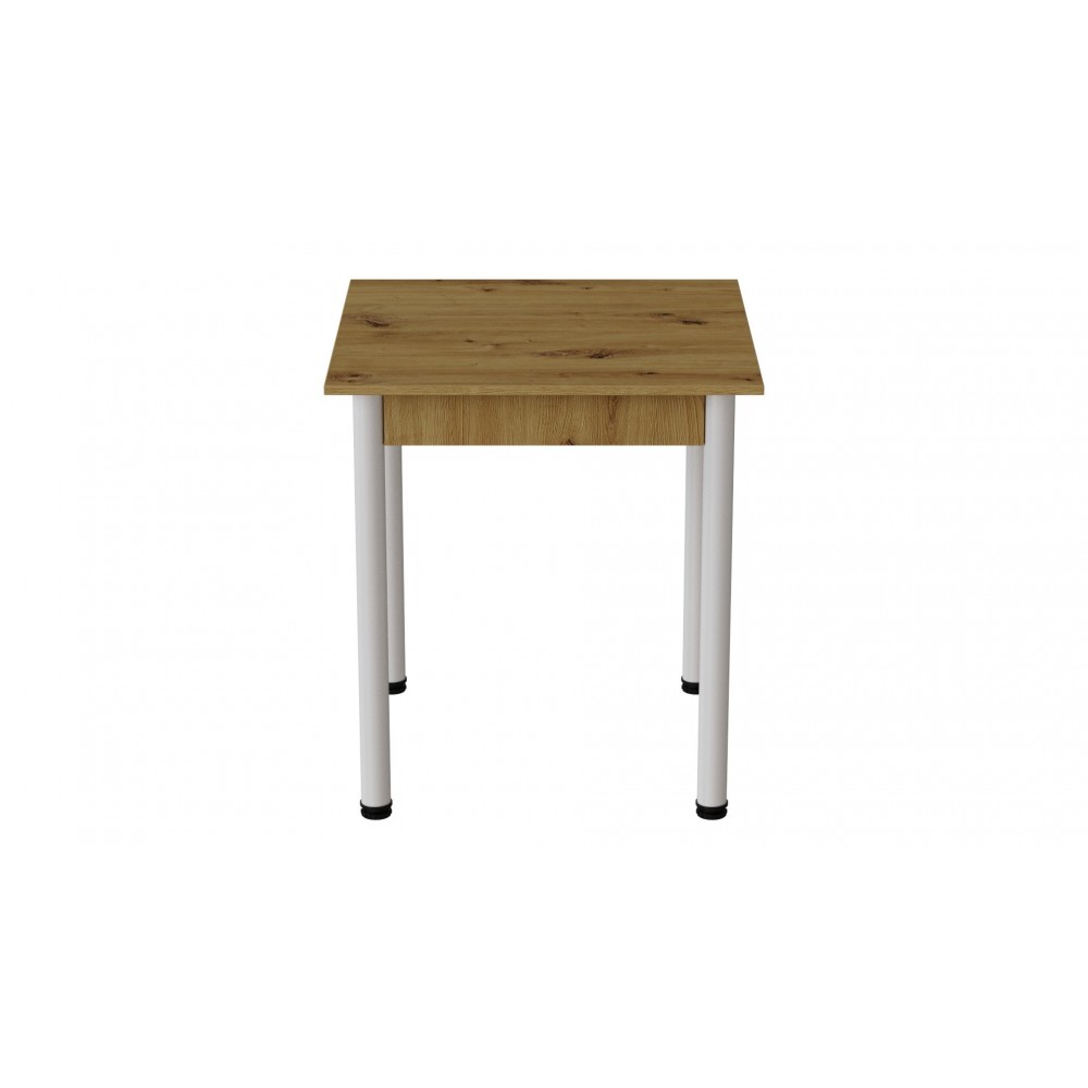 Стіл кухонний Ferrum-decor Агата 75x70x70 Білий ДСП Дуб Артизан 16мм (FRD-105669)