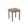 Стол кухонный Ferrum-decor Агата 75x80x80 Черный ДСП Дуб Артизан 16мм (FRD-105679)