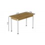 Стол кухонный Ferrum-decor Бенита 75x120x80 Белый ДСП Дуб Артизан 16мм (FRD-105699)