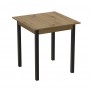 Стіл кухонний Ferrum-decor Дієго 75x70x70 Чорний ДСП Дуб Артизан 16мм (FRD-105709)