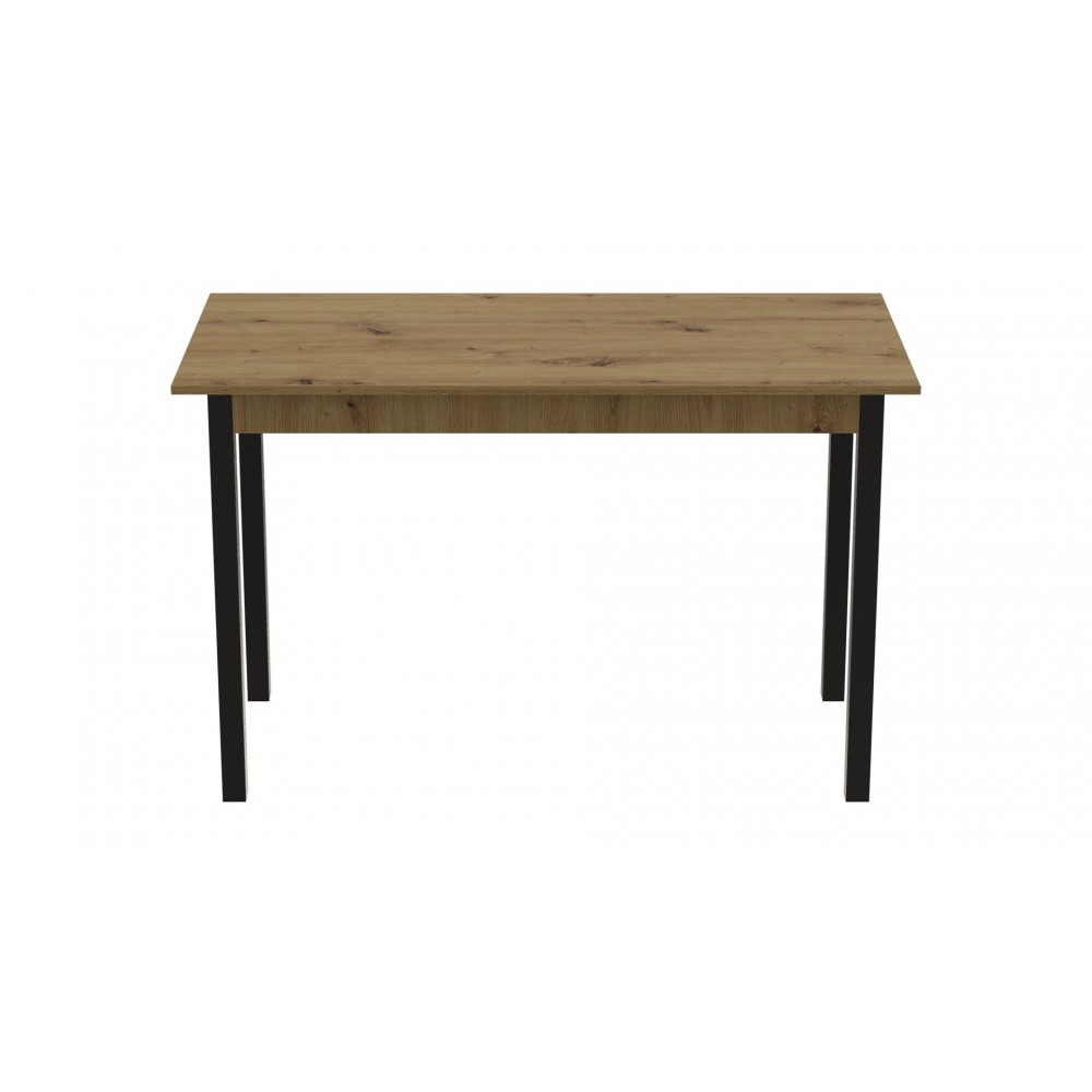 Стіл кухонний Ferrum-decor Маріо 75x120x80 Чорний ДСП Дуб Артизан 16мм (FRD-105739)