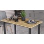 Стол универсальный Knap Ferrum-decor 750x1400x600 Черный металл ДСП Дуб Артизан 16 мм (FRD-106359)
