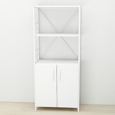 Этажерка 3/60 Ferrum-decor Серии Конект с тумбой 144x60x28 Белый ДСП Белое (FRD-104449)