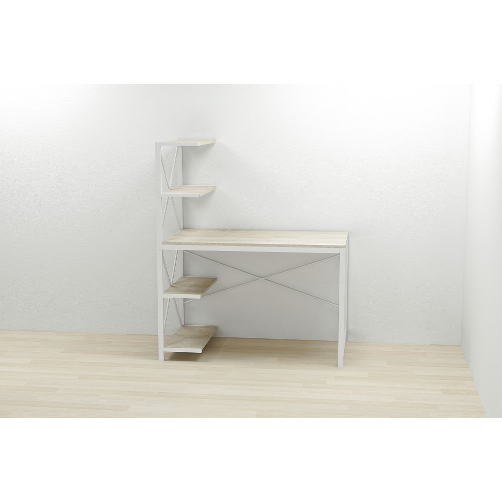 Компьютерный стол Ferrum-decor Джек 75x120x60 Белый ДСП Сонома (FRD-104389)