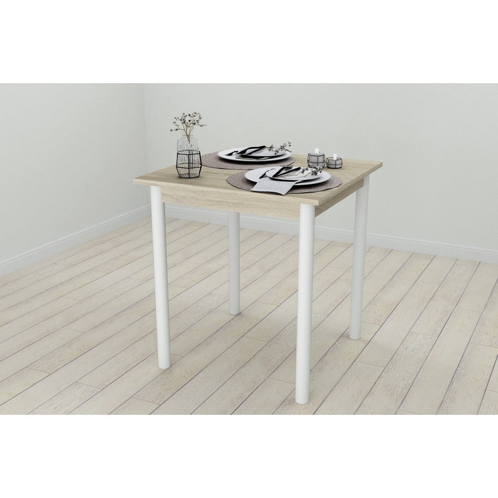 Стол кухонный Ferrum-decor Агата 75x70x70 Белый ДСП Сонома 16мм (FRD-106240)