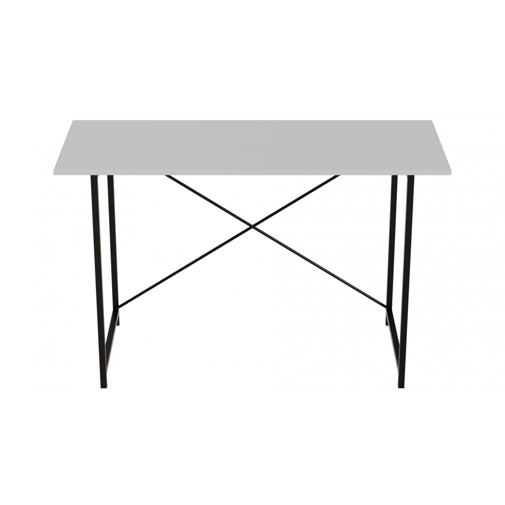 Стол письменный Line Лайт Ferrum-decor 750x1200x500 Черный металл ДСП Белое 16 мм (FRD-104850)