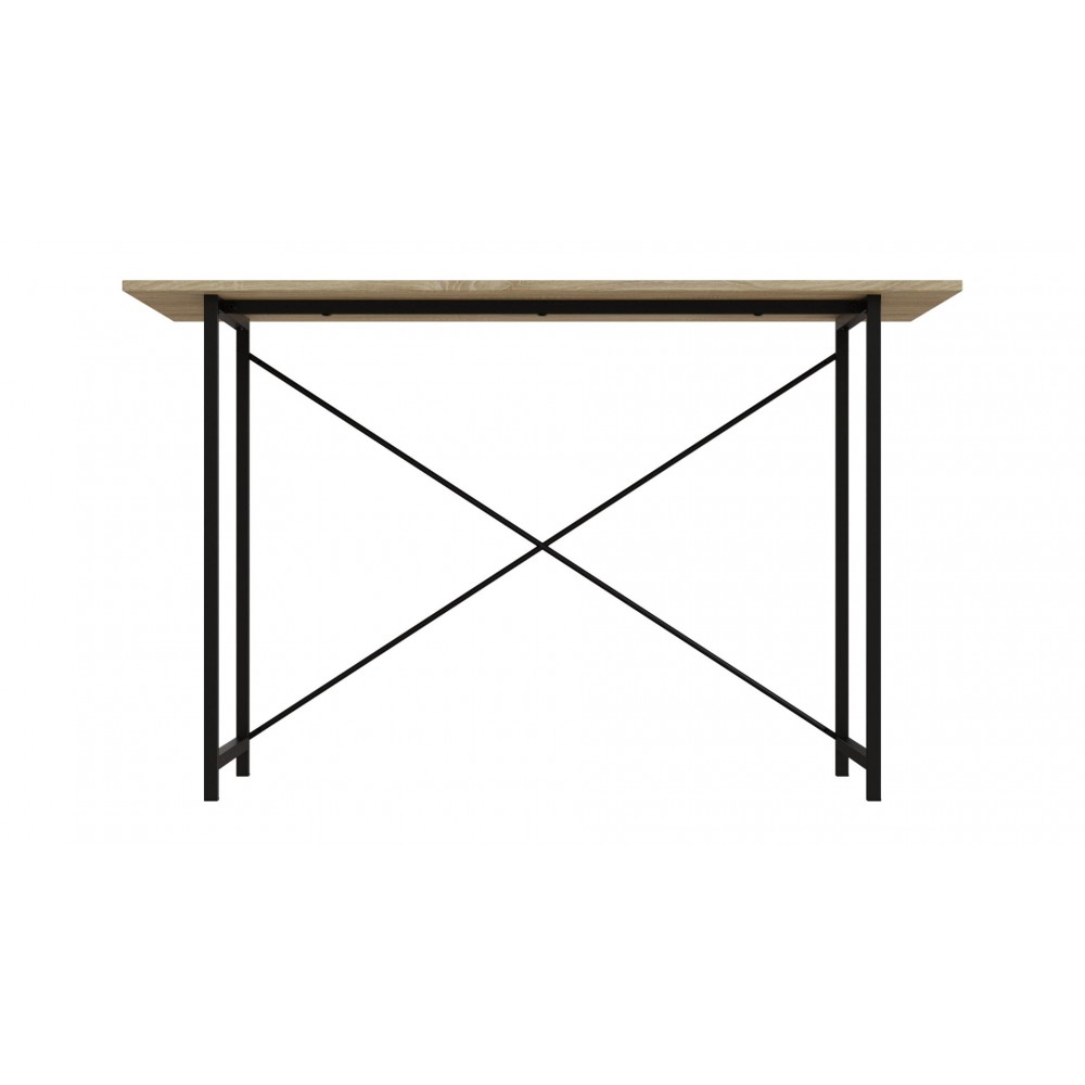 Стол письменный Line Лайт Ferrum-decor 750x1200x600 Черный металл ДСП Дуб Сонома 16 мм (FRD-104860)