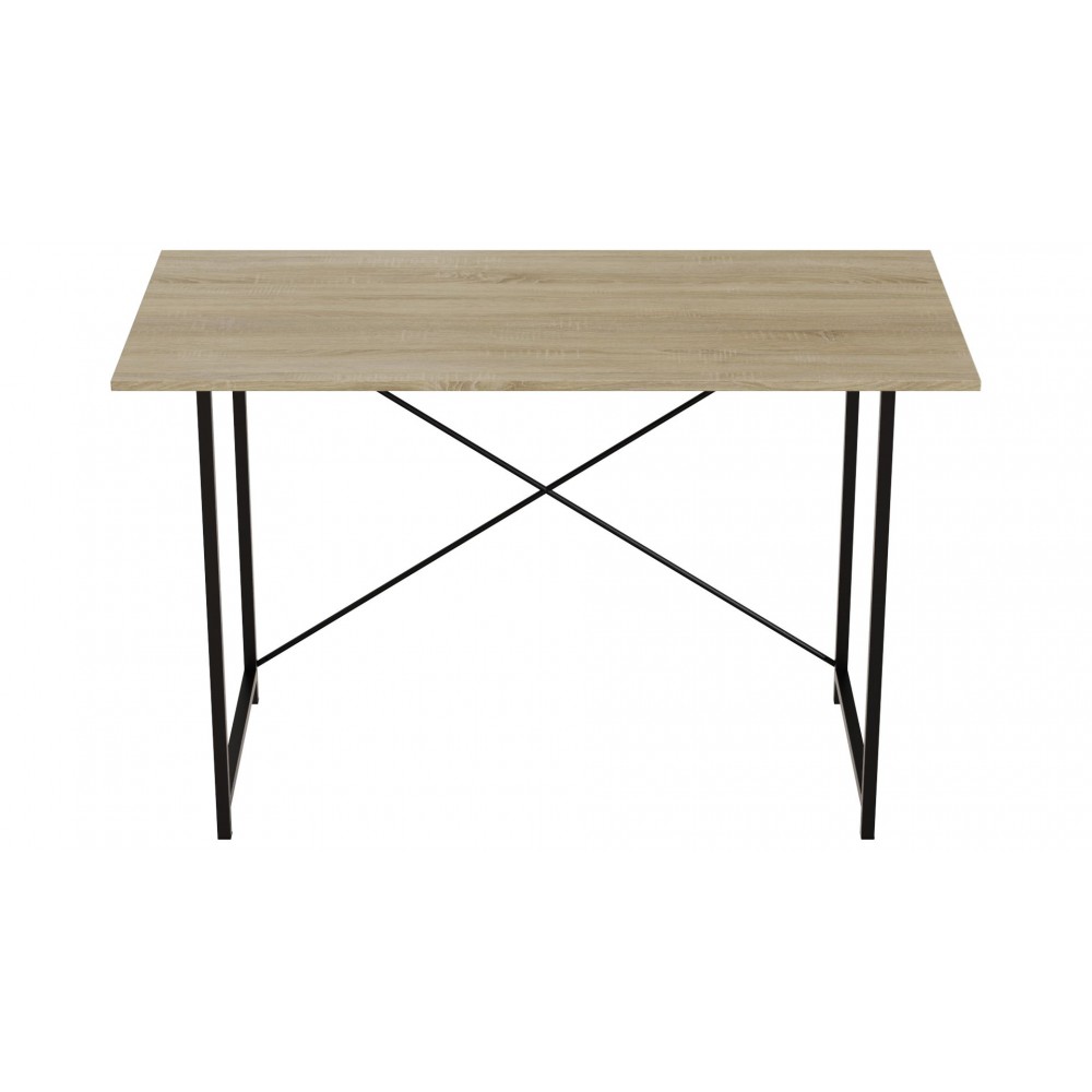 Стол письменный Line Лайт Ferrum-decor 750x1200x600 Черный металл ДСП Дуб Сонома 16 мм (FRD-104860)