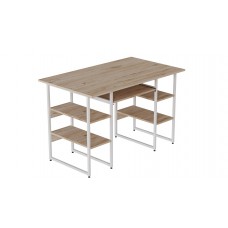 Компьютерный стол Ferrum-decor Тим 75x140x60 белый ДСП Дуб Сан-Марино 16мм (FRD-101365)
