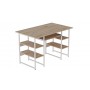 Компьютерный стол Ferrum-decor Тим 75x140x60 белый ДСП Дуб Сан-Марино 16мм (FRD-101365)